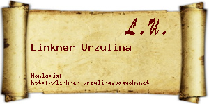 Linkner Urzulina névjegykártya